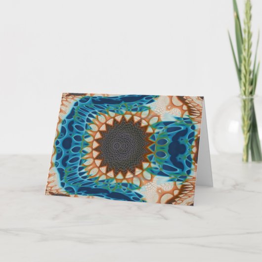 Carte Turquoise Gold Sun Southwestern Art (Devant)
