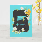 Carte Turquoise Grad Casquette et Edelweiss allemand Gra (Fleur jaune)