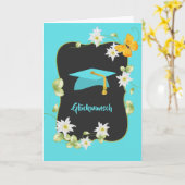 Carte Turquoise Grad Casquette et Edelweiss allemand Gra (Fleur jaune)