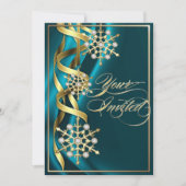Carte Turquoise Jazzy Snowflake (Devant)