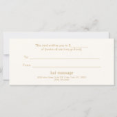 Carte Turquoise Mandala Beauty Spa Certificat cadeau (Dos)