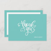 Carte Turquoise Merci (Devant / Derrière)