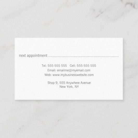 Carte Turquoise Minimaliste Distressed Torts (Dos)