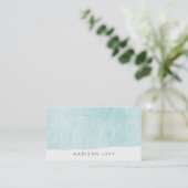 Carte Turquoise Minimaliste Distressed Torts (Debout devant)