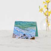 Carte Turquoise Mousse de Mer (Fleur jaune)