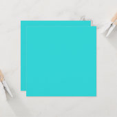 Carte Turquoise Moyen Couleur Uni (Devant/Arrière en situation)