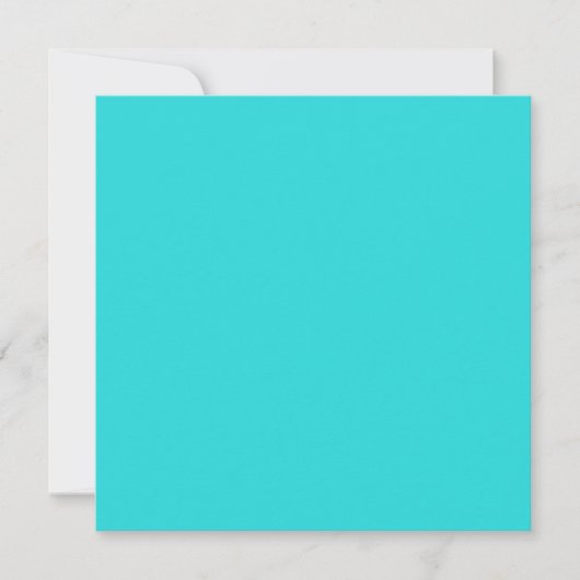 Carte Turquoise Moyen Couleur Uni (Devant)