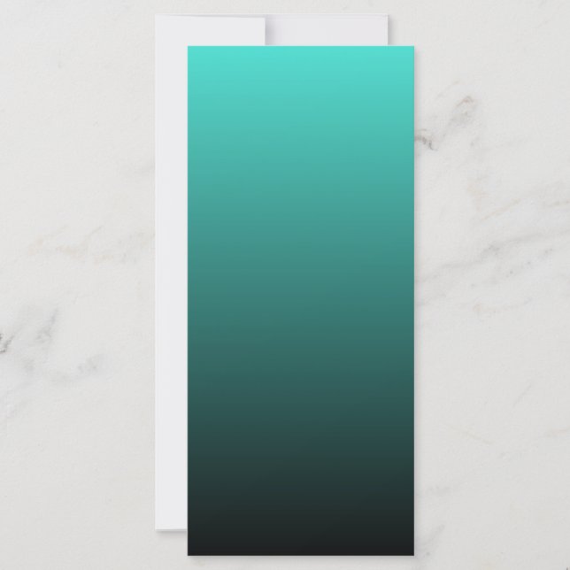 Carte Turquoise Ombre Noir (Devant)