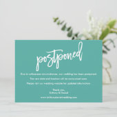 Carte Turquoise reportée par Mariage de script de  (Debout devant)