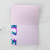 Carte Turquoise Rose Tie Dye Tourbillon Joyeux Anniversa (Intérieur)