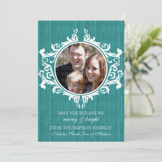 Carte turquoise Rustique Flats (Debout devant)