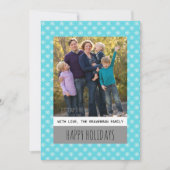 Carte Turquoise Simple Flocon de neige (Devant)