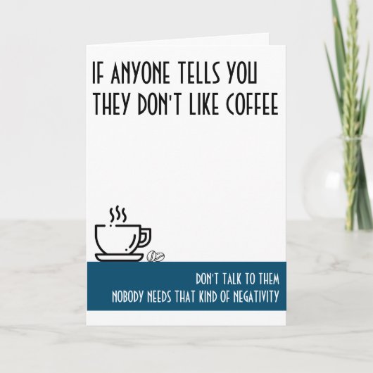 Carte Turquoise standard de Coffee Lover (Devant)