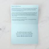 Carte Turquoise Tombée Sky Stone Décembre Anniversaire (Intérieur)