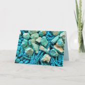 Carte Turquoise Tombée Sky Stone Décembre Anniversaire (Devant)