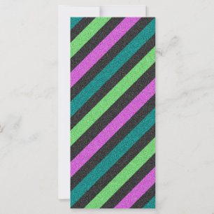 Carte Turquoise, Vert citron, Parties scintillant rose c