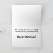 Carte Turquoise Visage Drôle Avec Un Anniversaire Unibro (Intérieur)