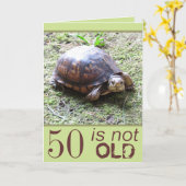 Carte Turtle - Not Old Birthday (Fleur jaune)