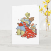 Carte Turtle tricot (Fleur jaune)