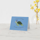 Carte Turtle y Awesome Anniversaire (Fleur jaune)