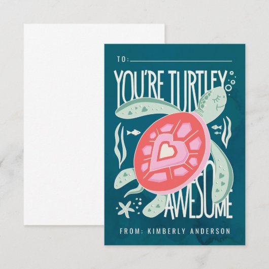 Carte Turtley Awesome (Devant / Derrière)