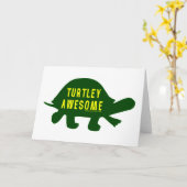 Carte Turtley Totalement génial (Fleur jaune)