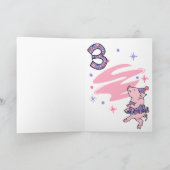 Carte Tutu Piggy 3e anniversaire (Intérieur)