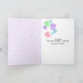 Carte Tuxedo Cat 101e ballon d'anniversaire (Intérieur)