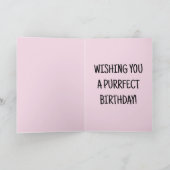 Carte Tuxedo Cat CUTE ANNIVERSAIRE PANDA KITTY SALUT (Intérieur)