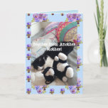 Carte Tuxedo Cat Cute Funny Brother Cats Card<br><div class="desc">Tuxedo Cat Cute Funny Sleeping Cats 'Brother from Another Mother' Card. Conçu à partir d'une de mes photos originales,  un must pour tous les amoureux de les chats!.</div>