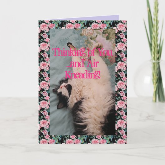 Carte Tuxedo Cat Cute Funny Quote Air Kneading Card (Devant)