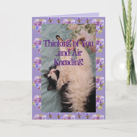 Carte Tuxedo Cat Cute Funny Quote Air Kneading Card (Devant)