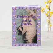 Carte Tuxedo Cat Cute Funny Quote Air Kneading Card (Fleur jaune)