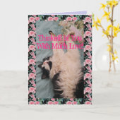 Carte Tuxedo Cat Cute Funny Quote Air Kneading Card (Fleur jaune)