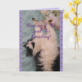 Carte Tuxedo Cat Cute Funny Quote Air Kneading Card (Fleur jaune)