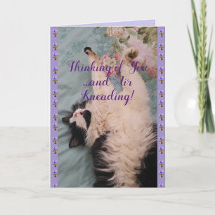 Carte Tuxedo Cat Cute Funny Quote Air Kneading Card