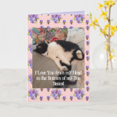 Carte Tuxedo Cat Cute Lote You Birthday Toe Beans Card (Fleur jaune)