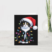 Carte Tuxedo Cat Meow Santa Tuxie Christmas Tree (Devant)