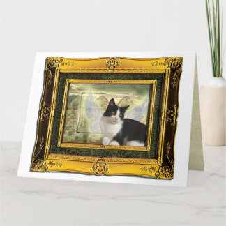 Carte Tuxedo Chat Angel animal de compagnie Sympathie Ca