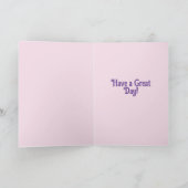 Carte Tuxedo Chat Cute Rose Fleurs Chats Aquarelle Rose (Intérieur)