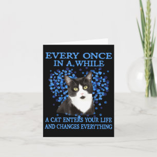 Carte Tuxedo Chat De Temps En Temps Un Chat Entre Dans V