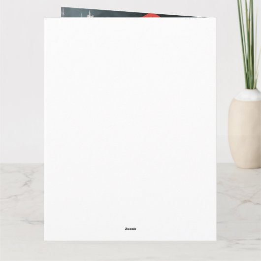 Carte Tuxedo Chat en Noël de neige (Dos)