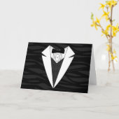 Carte Tuxedo noir/blanc (Fleur jaune)