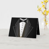Carte Tuxedo totalement formel (Fleur jaune)