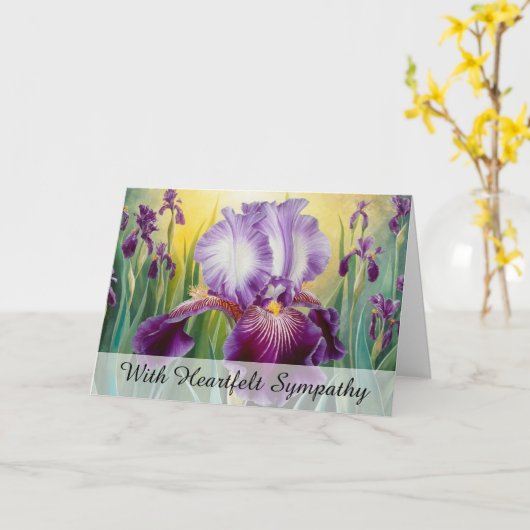 Carte *~* TV2 FLEURS IRIS Sympathie Amour Lumière (Fleur jaune)