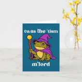 Carte Twas The tism M'lord Funny Meme Frog Witch Autism  (Fleur jaune)