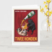 Carte Twee Honden (Fleur jaune)