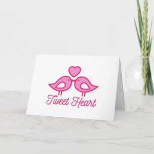 Carte Tweet Heart Love