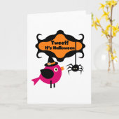 Carte Tweet T-shirts et cadeaux Halloween (Fleur jaune)