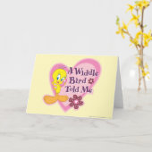 Carte TWEETY™ "Un Oiseau étendu me l'a dit" (Fleur jaune)